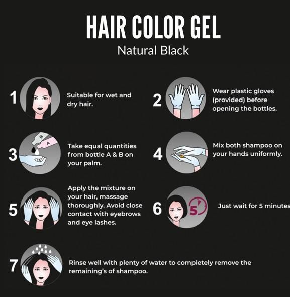 Hair Color Gel - 100% Gray Hair Coverage 125ML (Buy 1 Get 1 Free)